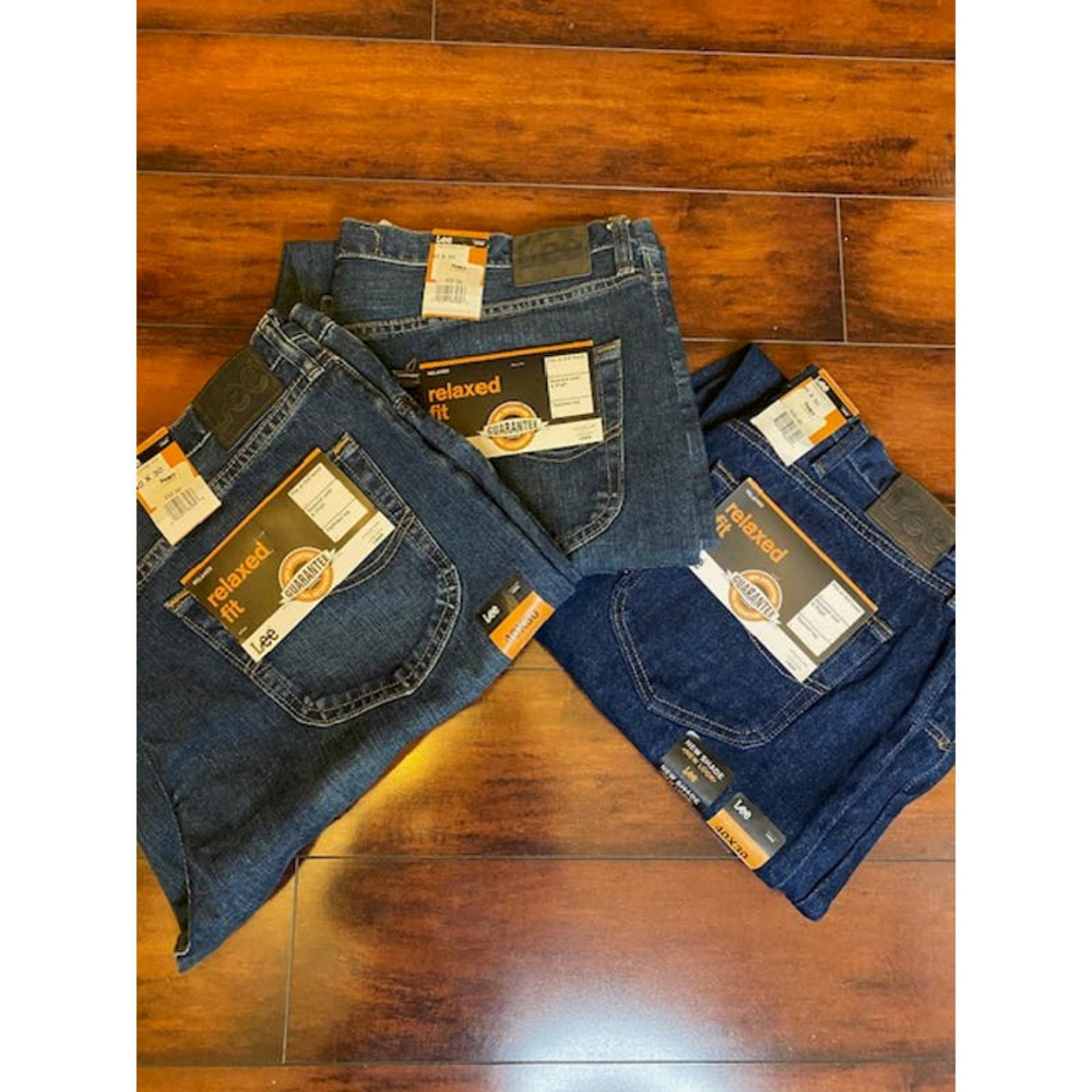 Lee Vintage Men's Jeans Relaxed Fit 100% Cotton NWTs Lot of 3 40 x‎ 30